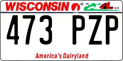 WI license plate 473PZP
