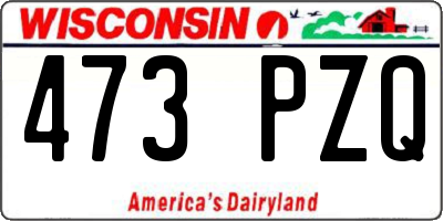 WI license plate 473PZQ