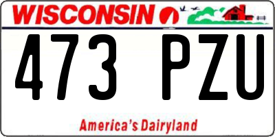 WI license plate 473PZU
