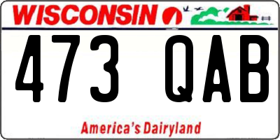 WI license plate 473QAB
