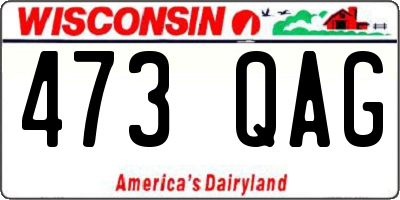 WI license plate 473QAG