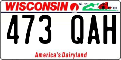 WI license plate 473QAH