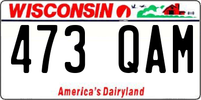 WI license plate 473QAM