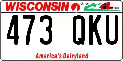 WI license plate 473QKU