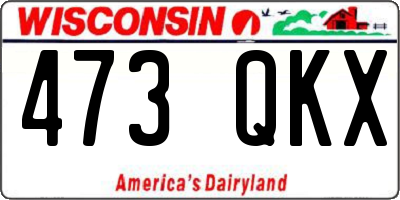 WI license plate 473QKX