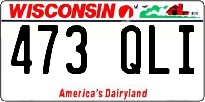 WI license plate 473QLI