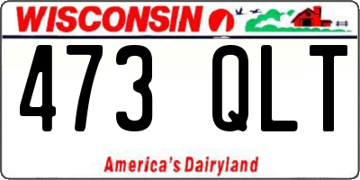 WI license plate 473QLT