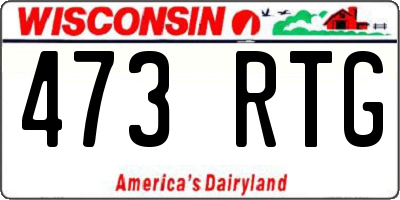 WI license plate 473RTG