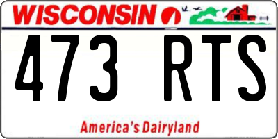 WI license plate 473RTS