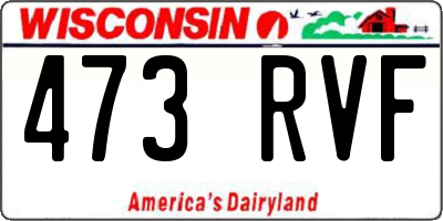 WI license plate 473RVF