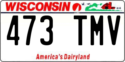WI license plate 473TMV