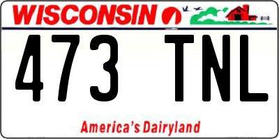 WI license plate 473TNL