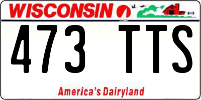 WI license plate 473TTS