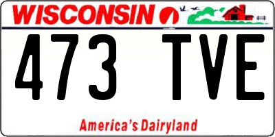 WI license plate 473TVE