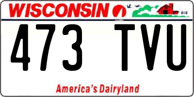 WI license plate 473TVU