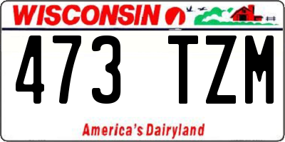 WI license plate 473TZM