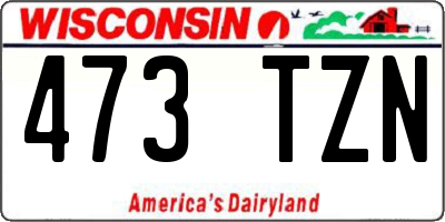 WI license plate 473TZN