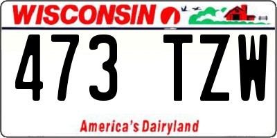 WI license plate 473TZW