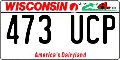 WI license plate 473UCP