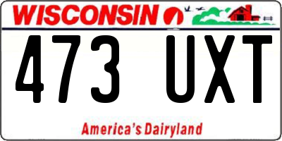 WI license plate 473UXT