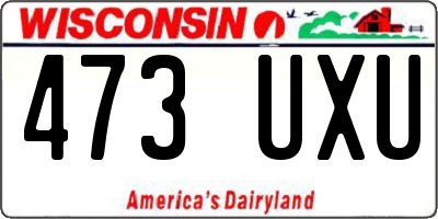 WI license plate 473UXU
