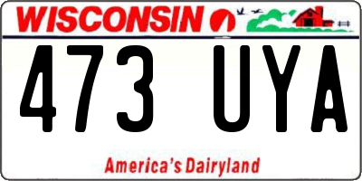 WI license plate 473UYA