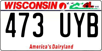 WI license plate 473UYB