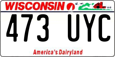 WI license plate 473UYC