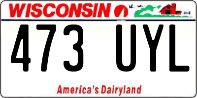 WI license plate 473UYL