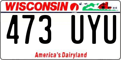 WI license plate 473UYU