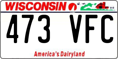 WI license plate 473VFC
