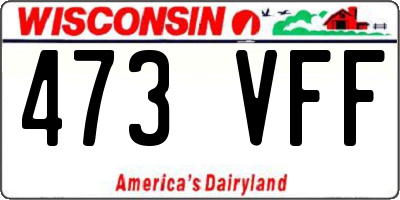 WI license plate 473VFF
