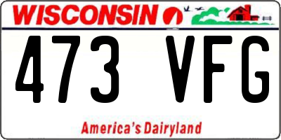 WI license plate 473VFG