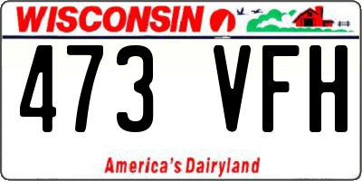 WI license plate 473VFH