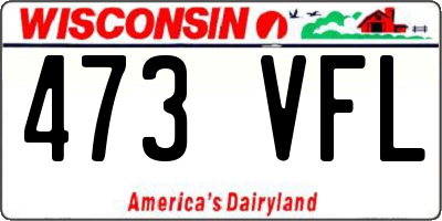WI license plate 473VFL
