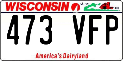 WI license plate 473VFP