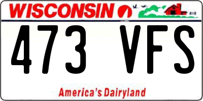 WI license plate 473VFS
