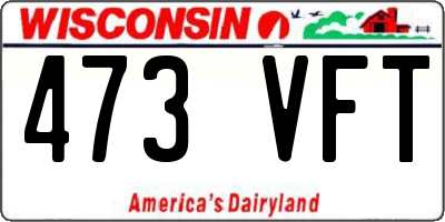 WI license plate 473VFT