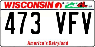 WI license plate 473VFV