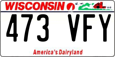 WI license plate 473VFY