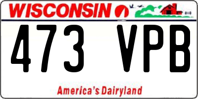 WI license plate 473VPB