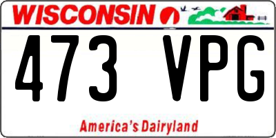 WI license plate 473VPG