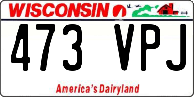 WI license plate 473VPJ