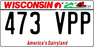 WI license plate 473VPP