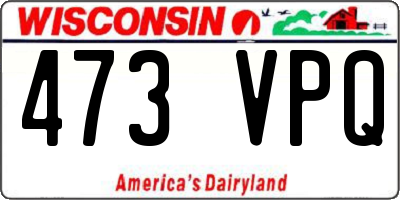 WI license plate 473VPQ