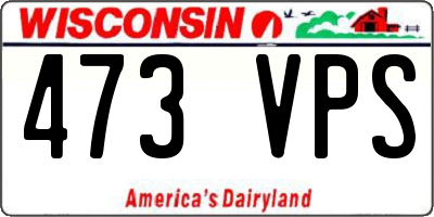 WI license plate 473VPS