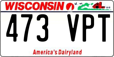 WI license plate 473VPT