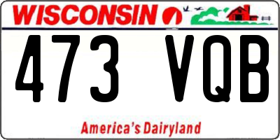 WI license plate 473VQB