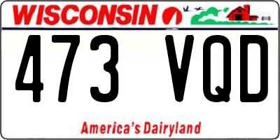 WI license plate 473VQD