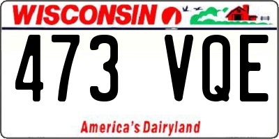 WI license plate 473VQE